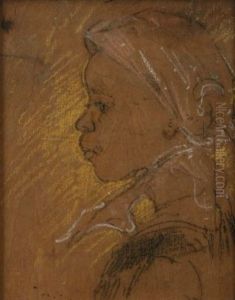 Portrait Of Native Girl by Pieter Willem Frederick Wenning