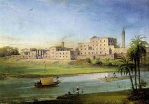 Bomuldspinderi Ved Huglifloden, Bengalen by Johannes Louis Wensel