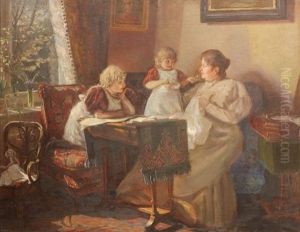 Mere Et Ses Filles by Carl Christian Ferdinand Wentorf