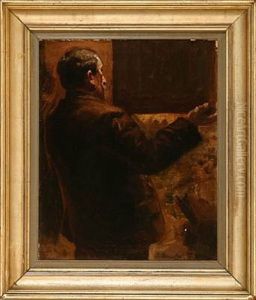En Kunstauktion Paa Charlottenborg (study) by Carl Christian Ferdinand Wentorf