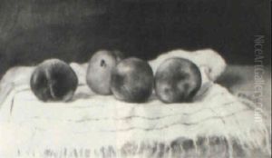 Apples On A Tablecloth by Daniel F. Wentworth
