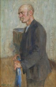 Portrett Av Fridtjof Nansen by Erik Theodor Werenskiold