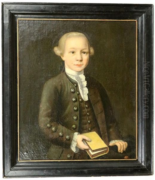 Portret Van Jongen Met Boek, Waarschijnlijk Albert Ten Oever, Oud 14 Jaar En 5 Maanden - view 1
