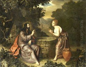 Christ And The Woman Of Samaria by Adriaen Van Der Werff