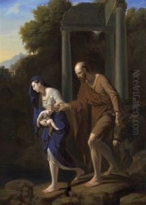 Die Flucht Nach Agypten by Adriaen Van Der Werff