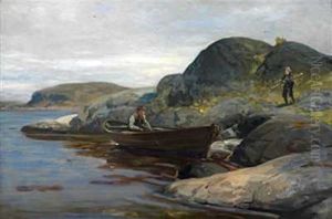 Vedsanking I Fjaera by Oscar Arnold Wergeland