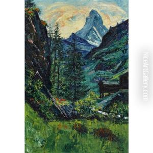 Blick Auf Das Matterhorn by Ludwig Werlen