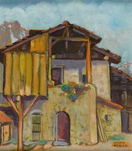Altes Haus Bei Brig by Ludwig Werlen
