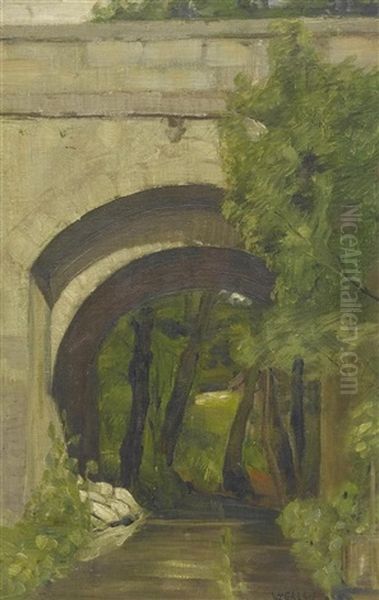 Waldlandschaft Mit Einer Brucke - view 1