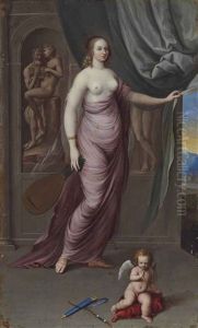Portrait Allegorique De Femme by Joseph Werner the Younger