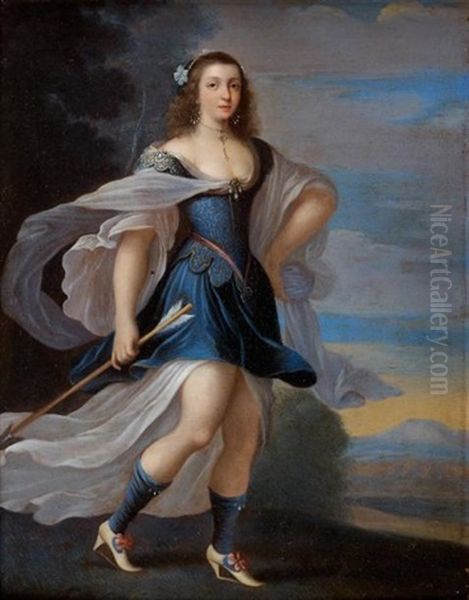 Portrait De Jeune Femme En Diane - view 1