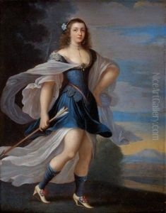 Portrait De Jeune Femme En Diane