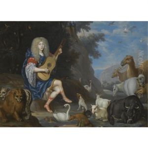 Orpheus Charming The Animals by Joseph Werner the Younger