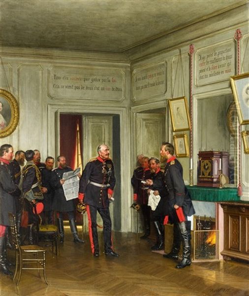 Kronprinz Friedrich Wilhlem Von Preussen Empfangt General Von Weyern In Der Villa Les Ombrages In Versailles - view 1