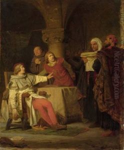 Konradin Von Hohenstaufen Und Friedrich Von Baden, Das Todesurteil Horend (1268) by Anton Alexander von Werner