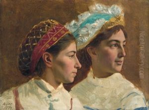 Die Tochter Des Franz Wollner In Altdeutscher Tracht by Anton Alexander von Werner