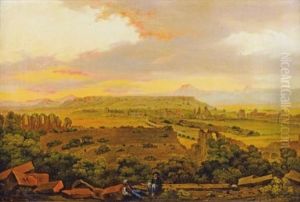 Le Repos Pres Des Ruines D'un Theatre Antique by Carl Friedrich Heinrich Werner