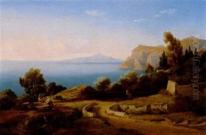 Italienische Kustenlandschaft Mit Figurenstaffage