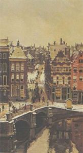 Amsterdam Im Schnee by Fritz (Alexander Friedrich) Werner