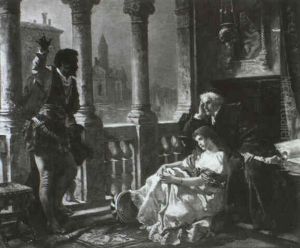 Szene Aus Dem 'kaufmann Von Venedig'