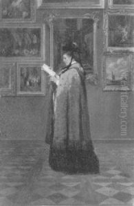 The Museum Visit by Fritz (Alexander Friedrich) Werner