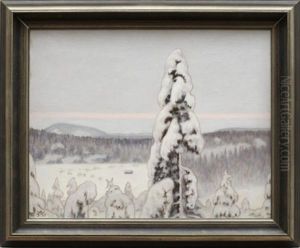 Vinterlandskap by Hilding Werner