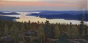 Sommarkvall Over Glafsfjorden - Varmland by Hilding Werner