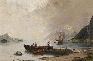Fischerboote Am Seeufer by Reinhold Werner