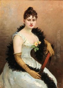 Lady With Feather Boa Lady With Feather Boa