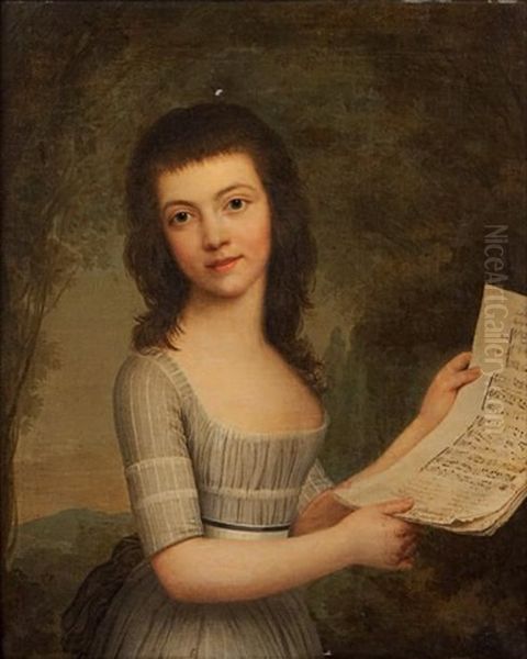Portrait De Moly Wittfooth Tenant Une Partition De Musique - view 1