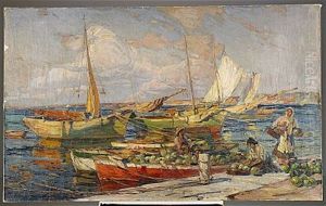 At The Quayside by Konstantin Weschtschiloff