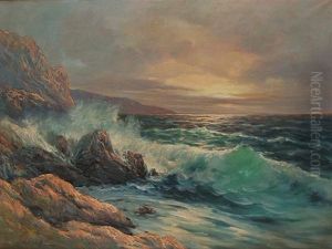 Meereslandschaft Vor Felsiger Kuste by Konstantin Weschtschiloff