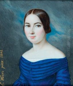 Portrait De Femme A La Robe Bleue Portrait De Femme A La Robe Bleue