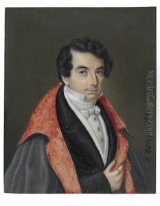 A Young Gentleman In Evening Dress by Ernst Christian Weser