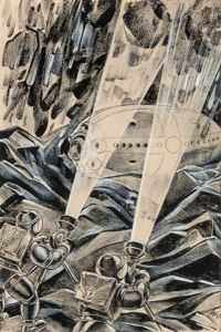 Galactic Patrol, Astounding Stories Interior Illustration by Hans Waldemar (Wesso) Wessolowski