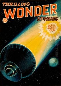 Thrilling Wonder Stories, Preliminary Pulp Cover by Hans Waldemar (Wesso) Wessolowski