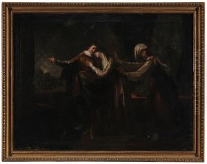 Romeo And Juliet, Representing Act Iii, Scene 5 Of Shakespeare's Play by Benjamin West