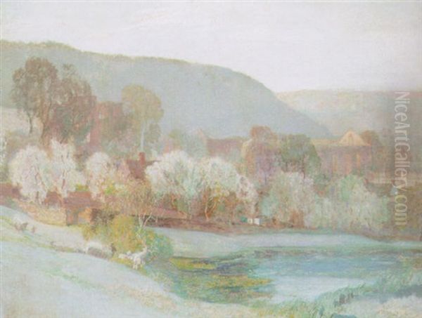 Thus Spring Came Stealing Up Expectant Valleys, Early Morning, Rievaulx - view 1