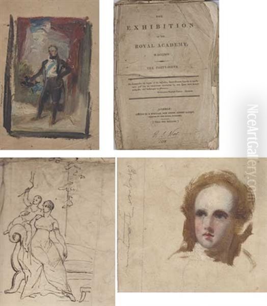 Portrait Of A Gentlemen - Sketch (+ Another; Pair) - view 1