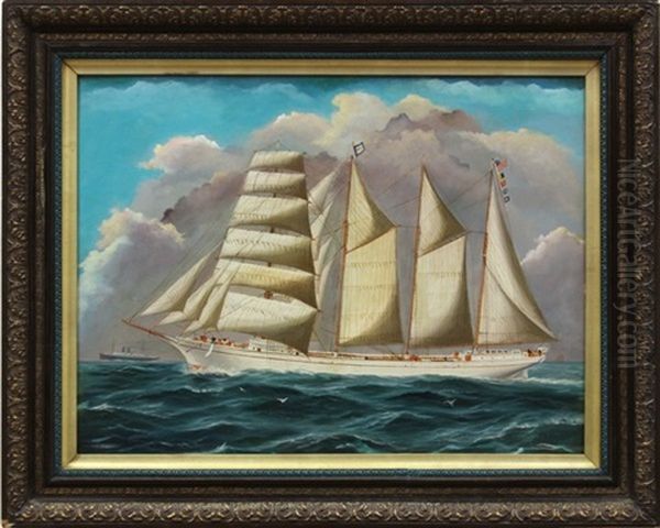 Four-masted American Sailing Ship - view 1