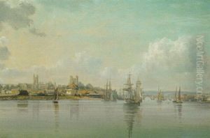 View Of Rochester From The River Medway