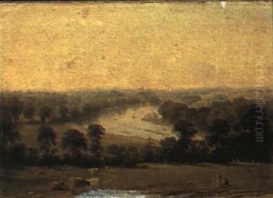 View From Richmond Hill With Cattle And Figures In The Foreground View From Richmond Hill With Cattle And Figures In The Foreground
