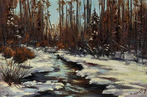 Stream In Winter - view 1