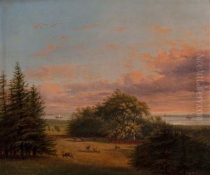 Herten In Het Avondgloren by Pieter George Westenberg