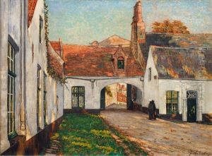 Beginenhof In Brugge by Fritz Westendorp