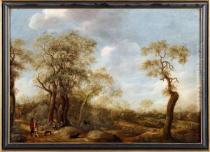 Paysage De Clairiere Anime De Personnages by Abraham Van Westerveldt