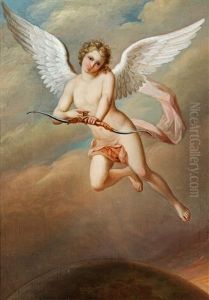 En Amour Skjutande En Pil (amor Shooting An Arrow) by Frederik Westin