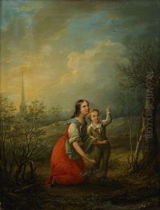 Barn Som Plockar Blommor by Frederik Westin