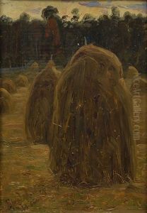 Harvest Evening by Edvard (Edouard) Westman