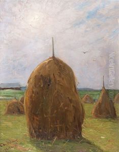Haystacks by Edvard (Edouard) Westman